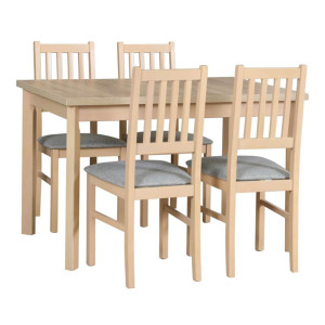 Zestaw stół MAX 5P + 4 krzesła drewniane BOS 1