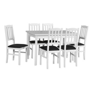 Zestaw stół MAX 5P + 6 krzeseł drewnianych BOS 3