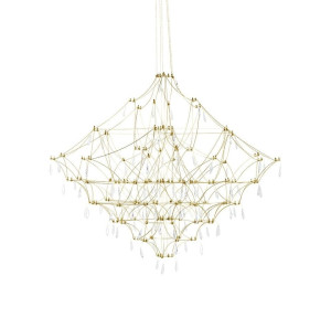 Lampa wisząca CONSTELATION 77 GOLD - LED, stal szczotkowana