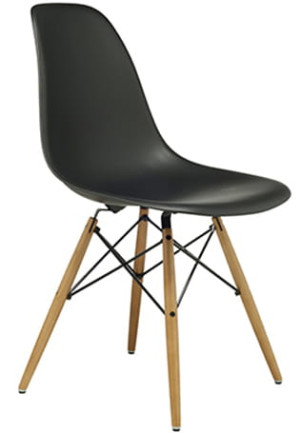 NOWOCZESNE KRZESŁO EAMES DSW CZARNE EM01