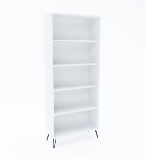 Regał ESPOO biały wysoki i minimalistyczny