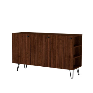 Komoda TAKLAX wenge loftowa z półkami
