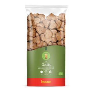 Gottis, 1 kg | Chrupiące przekąski z jabłkiem i olejem lnianym