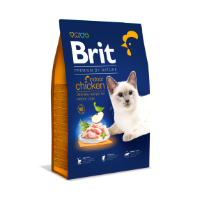 Brit Premium Cat Indoor, kurczak, 8 kg Pełnoporcjowa karma dla dorosłych kotów domowych