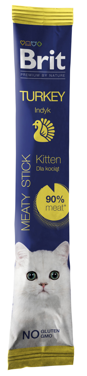 Brit Premium by Nature Meaty Stick dla Kociąt z Indykiem 5g Przysmak dla młodych kotów w formie kabanosa