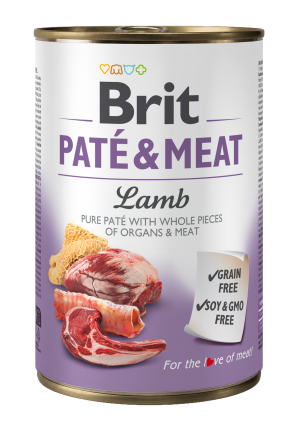 Brit Paté & Meat, jagnięcina, 400 g Pełnowartościowa karma mokra dla psów