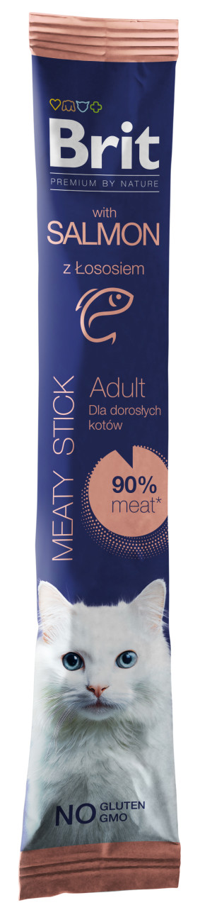 Brit Premium by Nature Meaty Stick z Łososiem 5g Przysmak dla dorosłych kotów w formie kabanosa