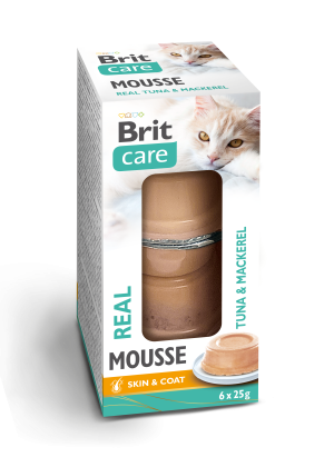Brit Care Cat Real Meat z tuńczykiem i makrelą 6x25g Wilgotna karma uzupełniająca dla kotów.