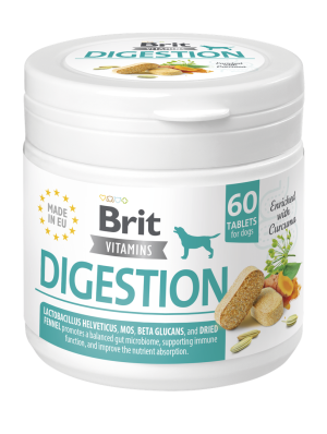 Brit Vitamins Digestion, 120 g (60 tabl.) Witaminowy preparat dla psów wspierające prawidłowe trawienie
