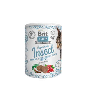 Brit Care Cat Snack Superfruits, owady, olej kokosowy i rokitnik Hipoalergiczny przysmak dla dorosłych kotów