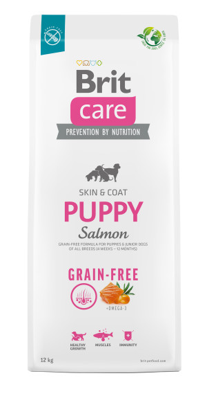 Brit Care Dog Grain-free Puppy, łosoś i ziemniaki, 12 kg Bezzbożowa karma dla szczeniąt i młodych psów wszystkich ras