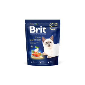 Brit Premium Cat Adult, łosoś, 300 g Pełnoporcjowa karma dla dorosłych kotów