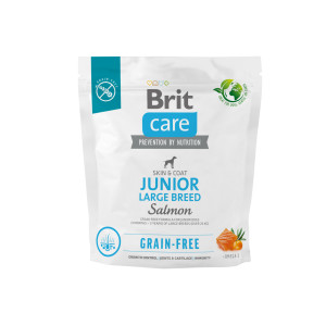 Brit Care Dog Grain-free Junior Large Breed, łosoś i ziemniaki, 1 kg Bezzbożowa karma dla młodych psów dużych ras