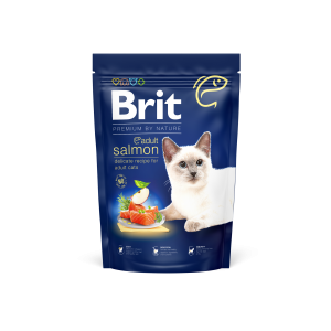 Brit Premium Cat Adult, łosoś, 1,5 kg Pełnoporcjowa karma dla dorosłych kotów