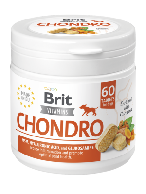 Brit Vitamins Chondro, 120 g (60 tabl.) Witaminowy preparat dla psów wspierający mobilność, kościec i stawy