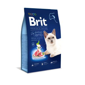 Brit Premium Cat Sterilized, jagnięcina, 8 kg Pełnoporcjowa karma dla dorosłych kotów sterylizowanych