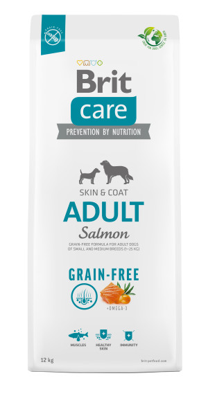 Brit Care Dog Grain-Free Adult Small & Medium, łosoś i ziemniaki, 12 kg Bezzbożowa karma dla dorosłych psów małych i średnich ras