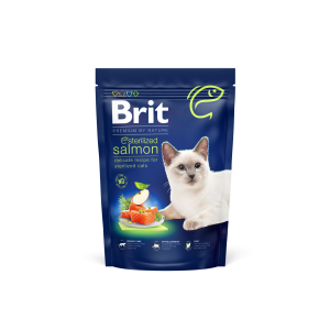 Brit Premium Cat Adult Sterilized, łosoś, 800 g Pełnoporcjowa karma dla dorosłych kotów sterylizowanych
