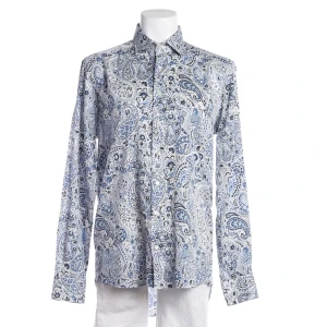 Etro Bluse 34 Blau (blau, Gr. 34) Baumwolle - gebraucht, Damen All-over Paisley-Print, Hemdkragen