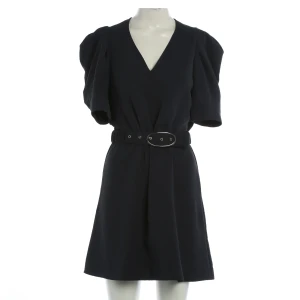 Ba&sh Kleider (navy, Gr. XS) Polyester - gebraucht, Minikleid mit Gürtel mit silberfarbener Schnalle & Puffärmel