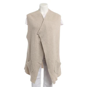 Allude Bekleidung (beige, Gr. S) Wolle - gebraucht, mit Rippstrick-Struktur & aufgesetzte Taschen