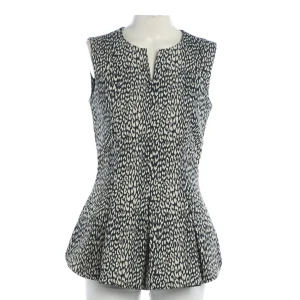 Pauw Top 34 Cream (creme, Gr. 34) Baumwolle - gebraucht, Damen Peplum-Saum, Faltenlegung an der Taille