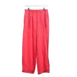 MSGM Hosen (rot, Gr. 34) Acetat - gebraucht, Palazzo-Hose mit elastischer Bund & Jacquard-Struktur