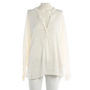 Vince Blusen (beige, Gr. XL) Seide - gebraucht, mit Stehkragen & verdeckte Knopfleiste