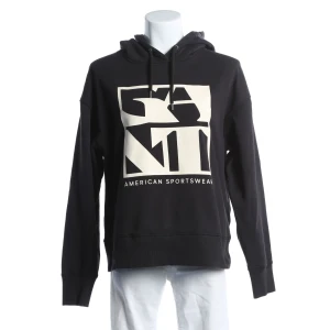 Gant Hoodie (navy, Gr. M) Baumwolle - gebraucht, Damen, mit Kapuze mit Kordelzug & Großer Logo-Print auf der Brust