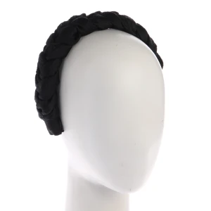 Jennifer Behr Haarband (schwarz) Samt / Polyester - gebraucht, Haarreif mit geflochtenes Design & Samt-Optik