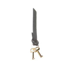 Louis Vuitton Anhänger (schwarz) Leder / Metall - gebraucht, Damen Lederriemen, zwei Schlüssel