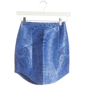 Balmain Röcke (blau, Gr. 34) Polyamid - gebraucht, Minirock mit Sichtbarer Reißverschluss hinten & Strukturierte Gewebeoberfläche