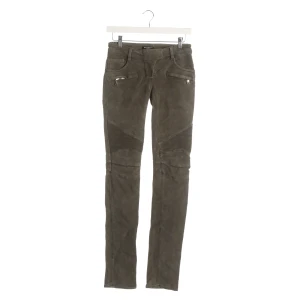 Balmain Hose (grau, Gr. 34) Baumwolle - gebraucht, Damen, Bikerhose mit Biker-Details & gerippte Knieeinsätze