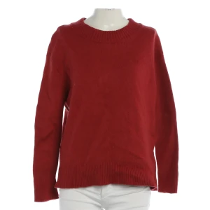 Gant Pullover (rot, Gr. L) Wolle - gebraucht, mit Rippstrickbündchen an Ausschnitt, Ärmeln und Saum & Gant Markenlogo am Innenetikett