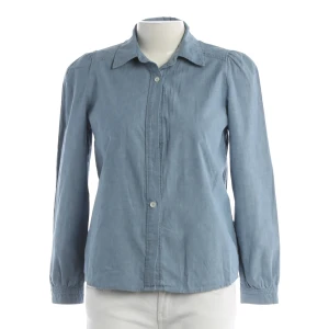 A.P.C Blusen (blau, Gr. 38) Baumwolle - gebraucht, Hemd mit Hemdblusenkragen & durchgehende Knopfleiste