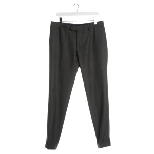 Lardini Hosen (grau, Gr. 48) Baumwolle - gebraucht, Stoffhose mit Bundfalten & Gesäßtaschen mit Paspel