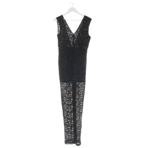 MSGM Jumpsuits (schwarz, Gr. 42) Spitze - gebraucht, Spitzenjumpsuit mit V-Ausschnitt vorne & Ärmellos