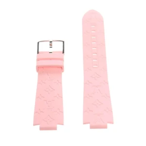 Louis Vuitton Monogram Armbänder (rosa) Sonstige Fasern - gebraucht, Uhrenarmband mit Dornschließe & Prägtes Monogramm