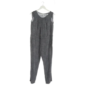 Woolrich Jumpsuit M Navy (navy, Gr. M) Viskose - gebraucht, Damen Pünktchenmuster, Raffung am Ausschnitt