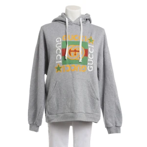 Gucci Hoodie S Grau (grau, Gr. S) Baumwolle - gebraucht, Damen Kapuze mit Kordelzug, Kängurutasche