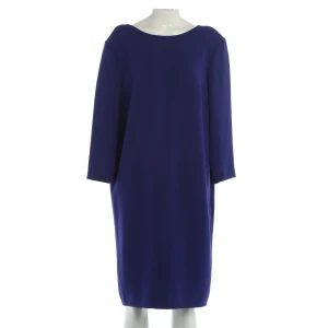 Escada Kleid 42 Blau (blau, Gr. 42) Triacetat - gebraucht, Damen Minimalistisches Design, 3/4-Ärmel