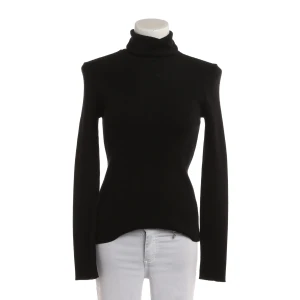 Dolce & Gabbana Weitere Pullover (schwarz, Gr. 34) Wolle - gebraucht, Rollkragenpullover mit Rippstrick & Logo-Patch am Nacken