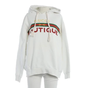 Gucci Gucci Boutique Hoodie (weiß, Gr. S) Baumwolle - gebraucht, mit Kapuze mit Kordelzug & Gucci Boutique Print