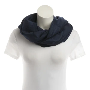 Gucci Schals (navy) Wolle - gebraucht, mit GG-Monogramm & Jacquard-Webung