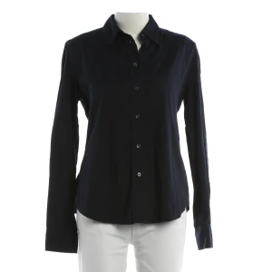 Prada Blusen (navy, Gr. 40) Baumwolle - gebraucht, mit Hemdkragen & Knopfleiste