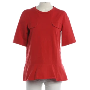 Marni T-Shirts (rot, Gr. 34) Baumwolle - gebraucht, mit Schößchensaum & Zierpattentaschen