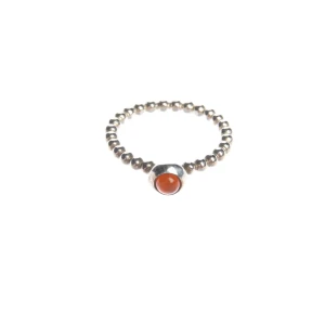 Pandora Ringe (silber) 925er Sterling Silber / Edelstein - gebraucht, mit Perlenkette-Design & Kugelring-Schiene