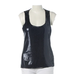 Fendi Tops (navy, Gr. 44) Polyester - gebraucht, mit Paillettenbesatz auf der Vorderseite & Mesh-Rückseite