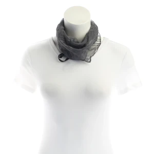 Dior Tuch Grau (grau) Seide - gebraucht, Damen Logo-Print, Transparente Optik