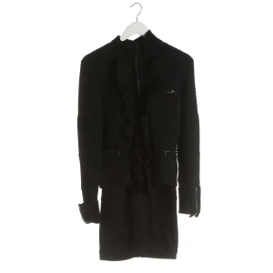 Diane von Furstenberg Kostüm (schwarz, Gr. M) Wolle - gebraucht, Damen, mit Rüschenbesatz & Volants